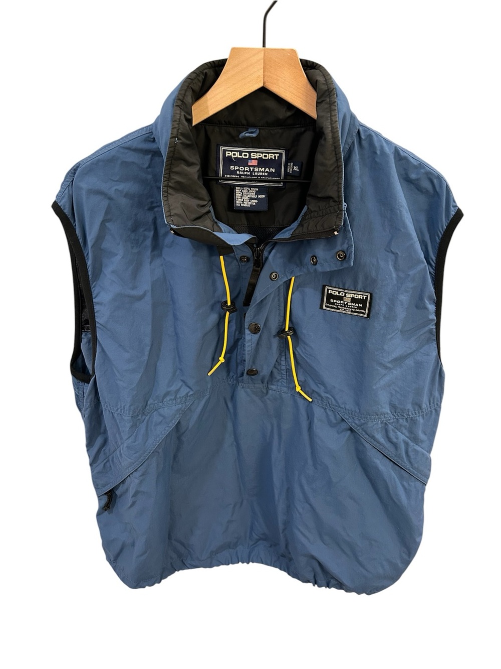 Vintage Polo Sport Ralph Lauren Sportsman Vest Men’s XL Blue Water Repellent